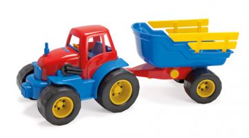 dantoy Tractor with Wagon, with plastic wheels